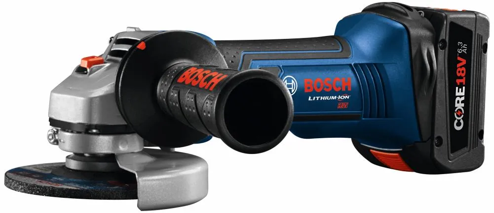 Bosch 4.5-in CORE18V Sliding Switch Brushless Cordless Angle Grinder Kit with 1 Battery and Charger, photo 3 of 8