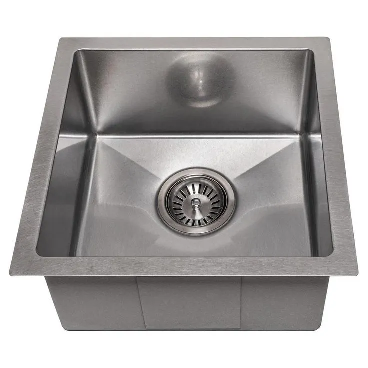 ZLINE 15 in. Boreal Undermount Single Bowl Bar Sink in DuraSnow®Stainless Steel, photo 3 of 4