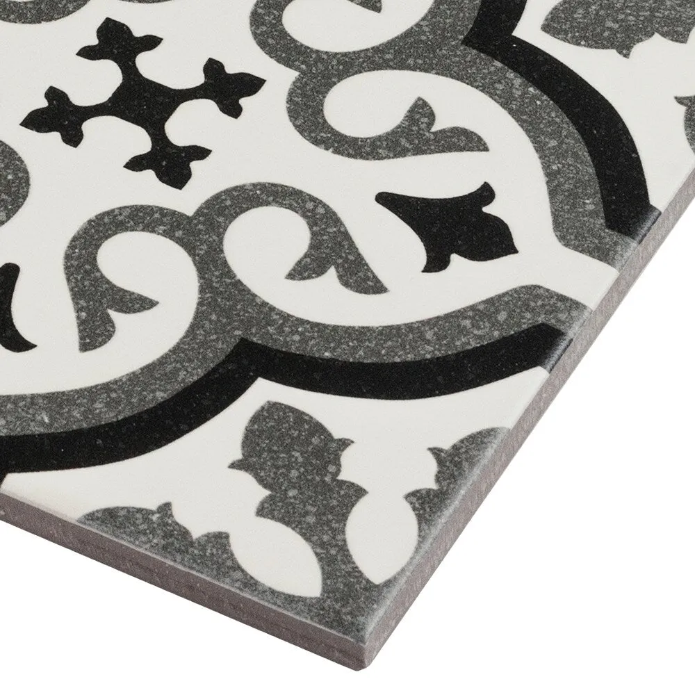 Elida Ceramica Lolita Deco Squares 6-in x 6-in Matte Porcelain Encaustic Floor & Wall Tile, photo 7 of 12