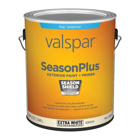 SeasonPlus Exterior Flat Paint + Primer, Extra White (1 gal)