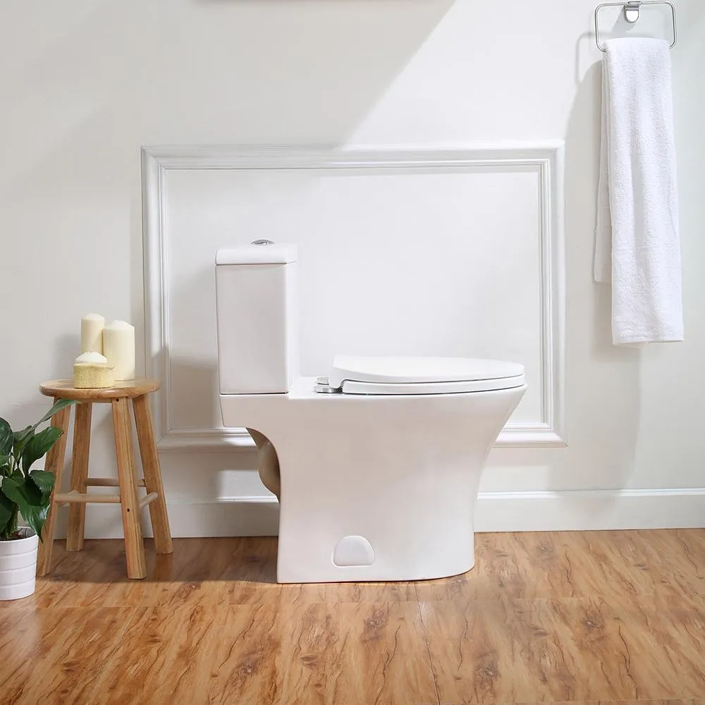 Glacier Bay Beck 2-Piece 1/1.6 GPF Dual Flush Elongated Toilet in White, Seat Included, photo 2 of 11