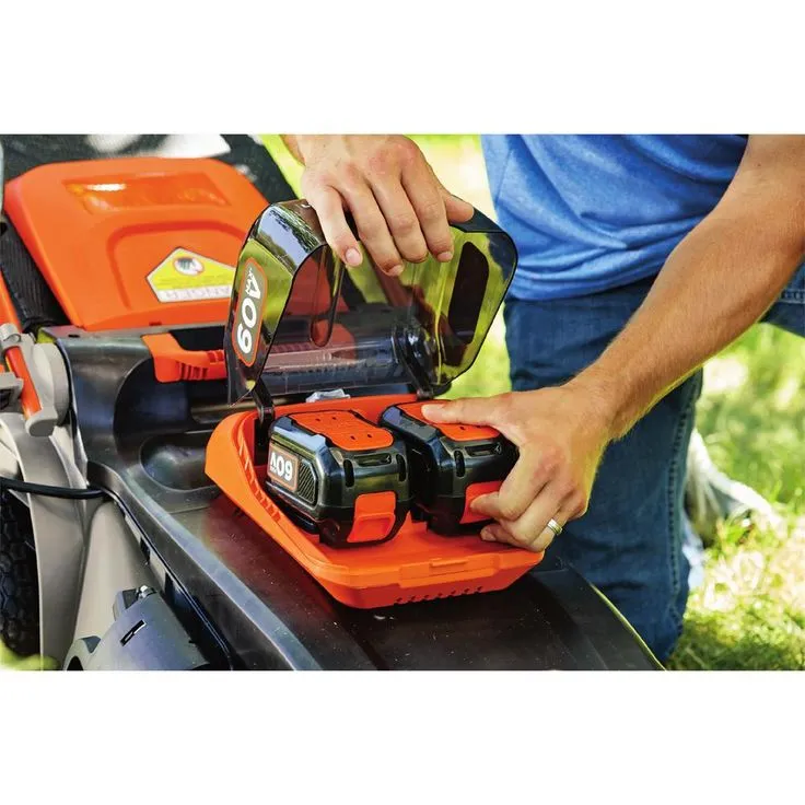 BLACK+DECKER 20 in. 60V Lithium Ion Cordless Walk Behind Push Mower with (2) 2.5Ah Batteries and Charger Included, photo 11 of 12