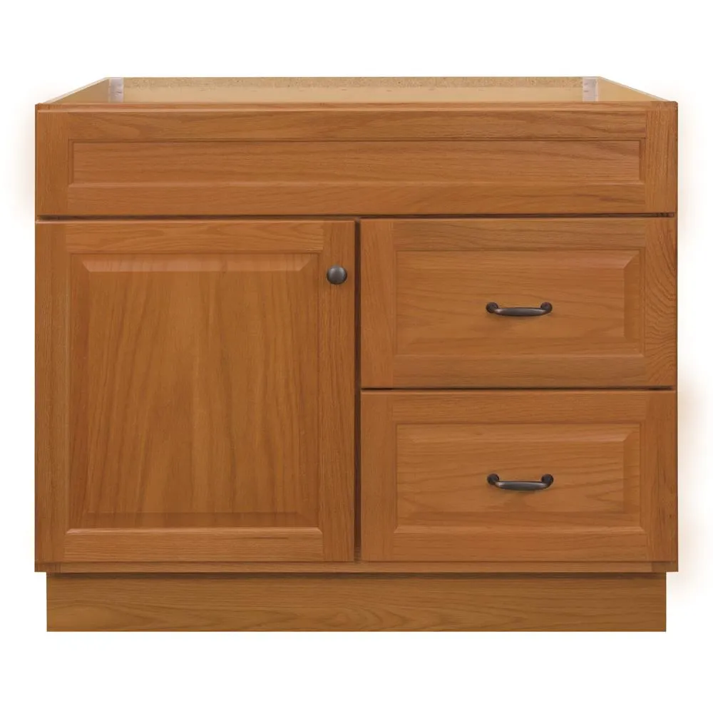 Project Source 36-in Golden Bathroom Vanity Base Cabinet without Top, photo 8 of 15