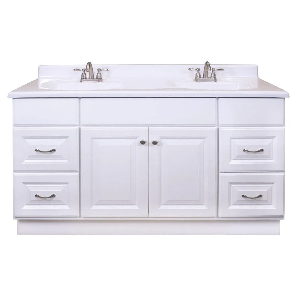 Project Source 60-in White Bathroom Vanity Cabinet (Base Only), photo 7 of 8