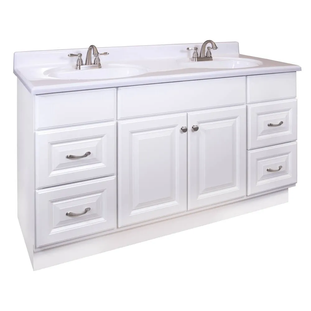 Project Source 60-in White Bathroom Vanity Cabinet (Base Only), photo 8 of 8