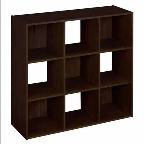 9 Espresso Laminate Storage Cubes