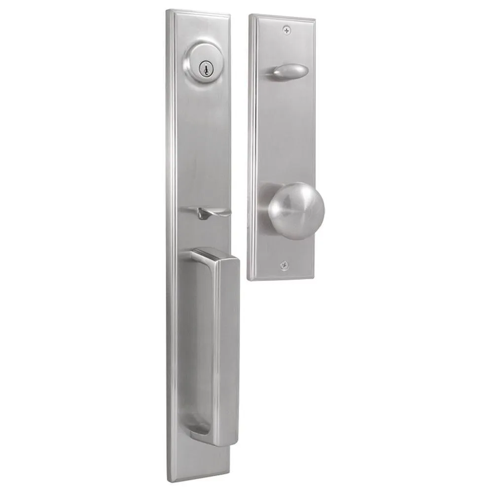 Elegance Single Cylinder Oil-Rubbed Bronze Woodward II Door Handleset with Impresa Knob, photo 5 of 5