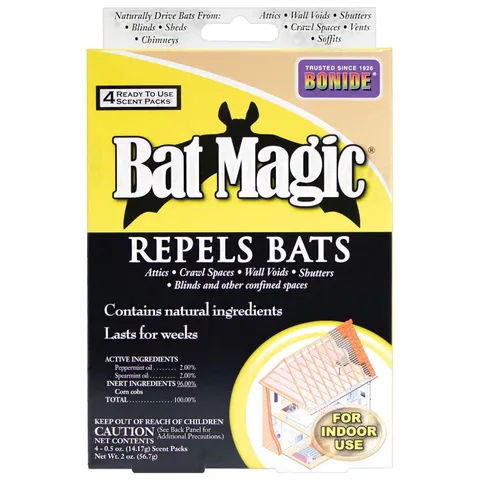Bat Magic Animal Repellent Granules for Bats, 2 oz (4 Scent Packs)