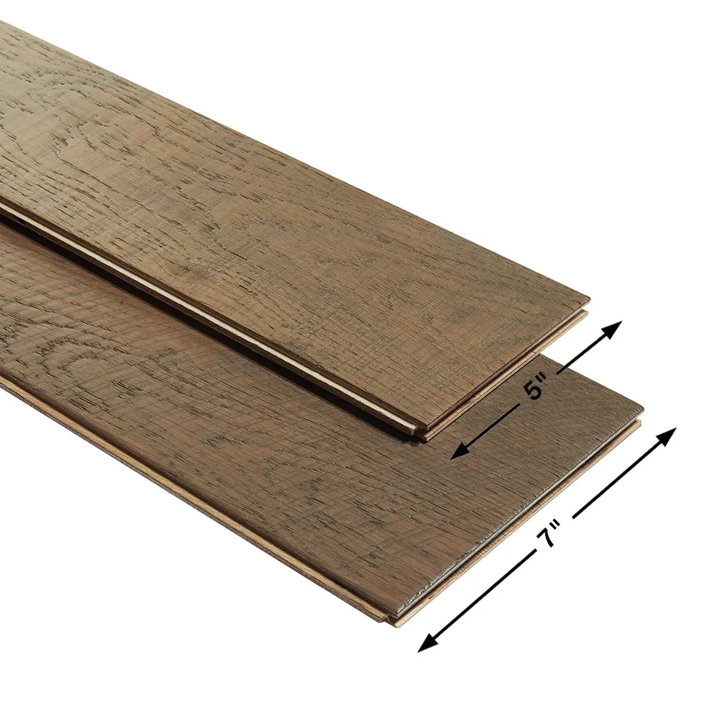 Villa Barcelona Rubi French oak 1/2-in T x Variable W Water Resistant Distressed Engineered Hardwood Flooring ( 24.93-sq ft / Carton ), photo 4 of 6