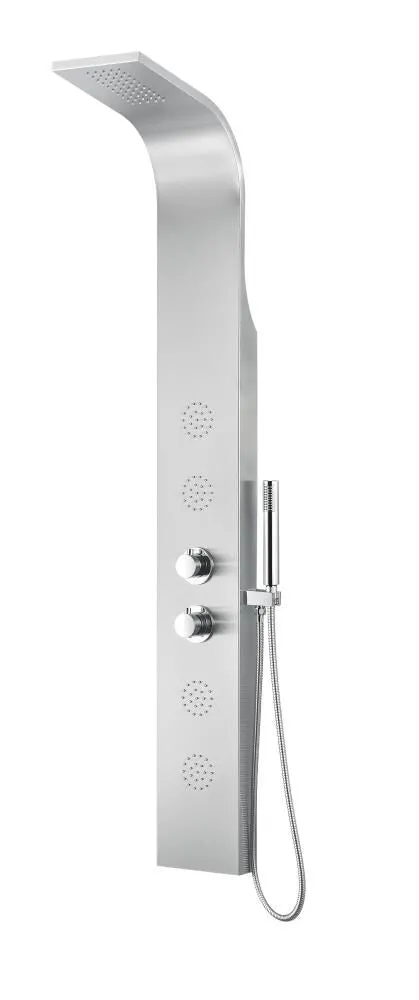 ANZZI Prairie Brushed Steel 4‑Spray Shower Panel System with 3‑Way Diverter Valve (Valve Included), photo 8 of 14