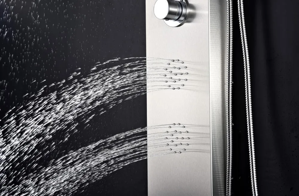 ANZZI Prairie Brushed Steel 4‑Spray Shower Panel System with 3‑Way Diverter Valve (Valve Included), photo 9 of 14