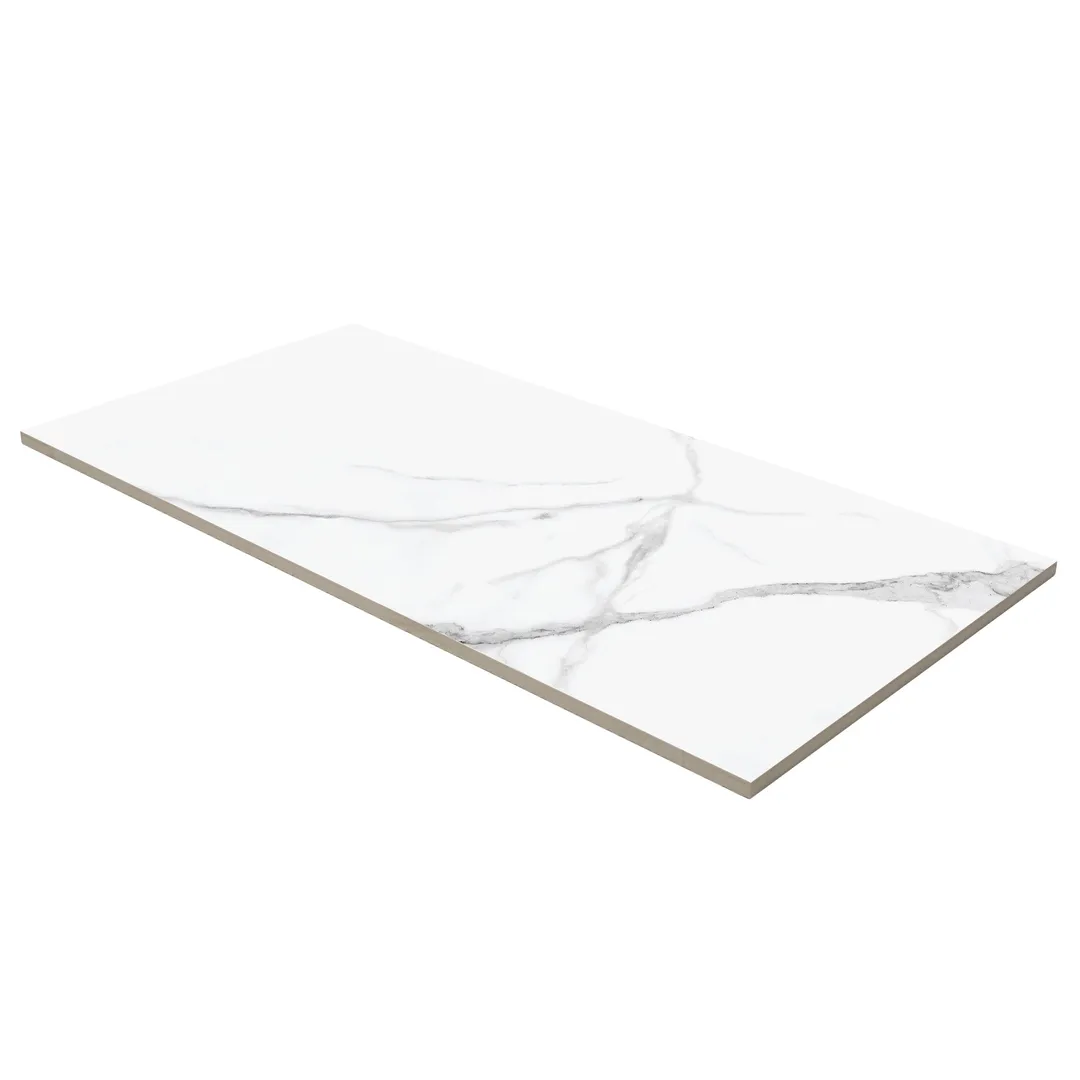Satori Statuario 12-in x 24-in Polished Porcelain Marble Look Floor and Wall Tile (1.93-sq. ft/ Piece), photo 4 of 13