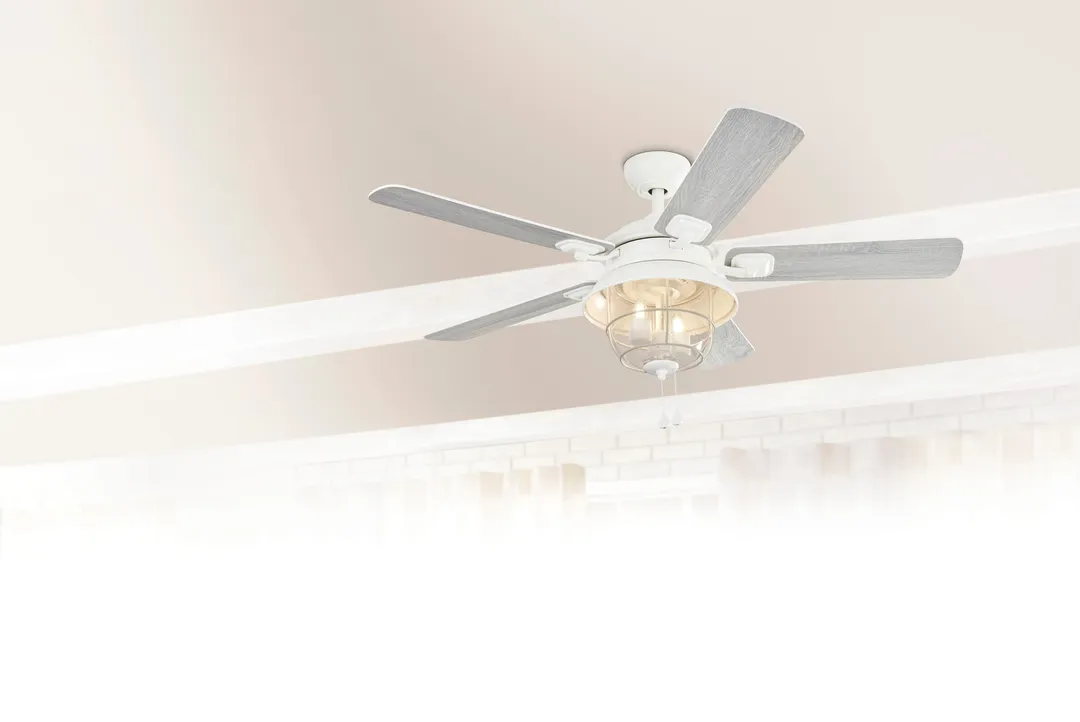 Harbor Breeze Altissa 52-in Matte White LED Indoor/Outdoor Ceiling Fan with Light (5-Blade), photo 8 of 8