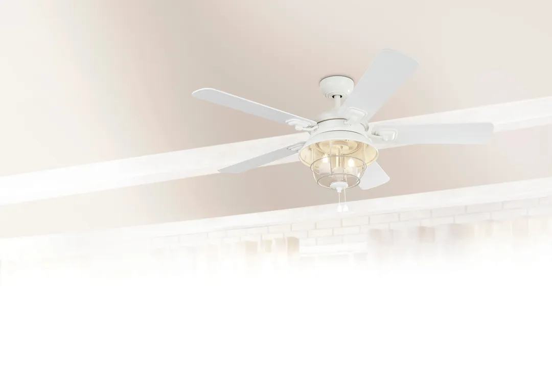 Harbor Breeze Altissa 52-in Matte White LED Indoor/Outdoor Ceiling Fan with Light (5-Blade), photo 7 of 8
