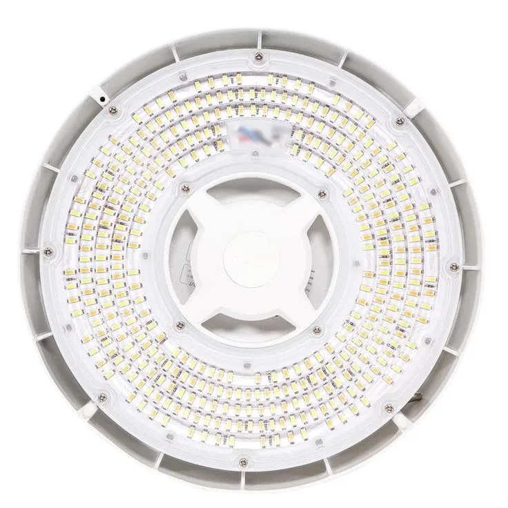 Commercial Electric 11 in.  Adjustable CCT Multiple Lumens 100-Watt Round Integrated LED High Bay Light 120-277V Mounting Options, photo 6 of 10