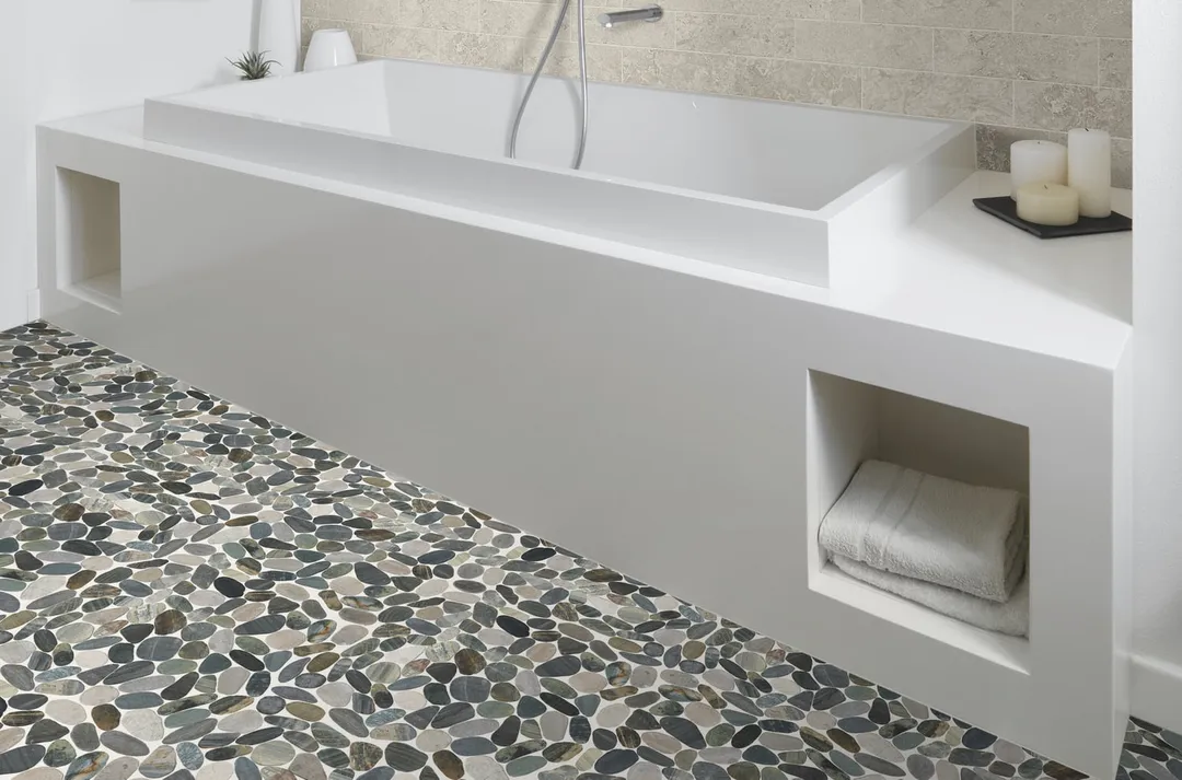 American Olean Delfino Stone Paradise Blend 12-in x 12-in Honed Natural Stone Pebble Floor and Wall Tile (0.95-sq. ft/ Piece), photo 8 of 9