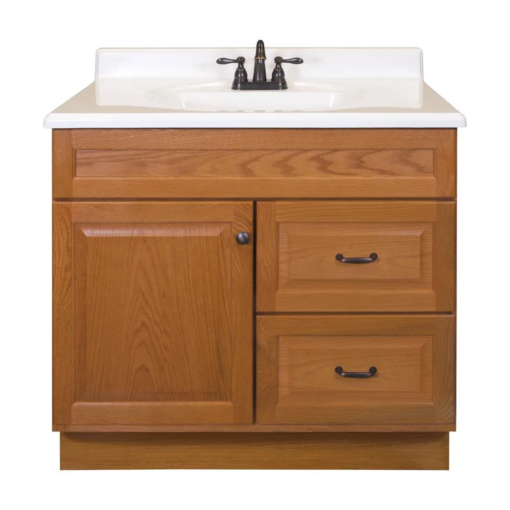 Project Source 36-in Golden Bathroom Vanity Base Cabinet without Top, photo 13 of 15