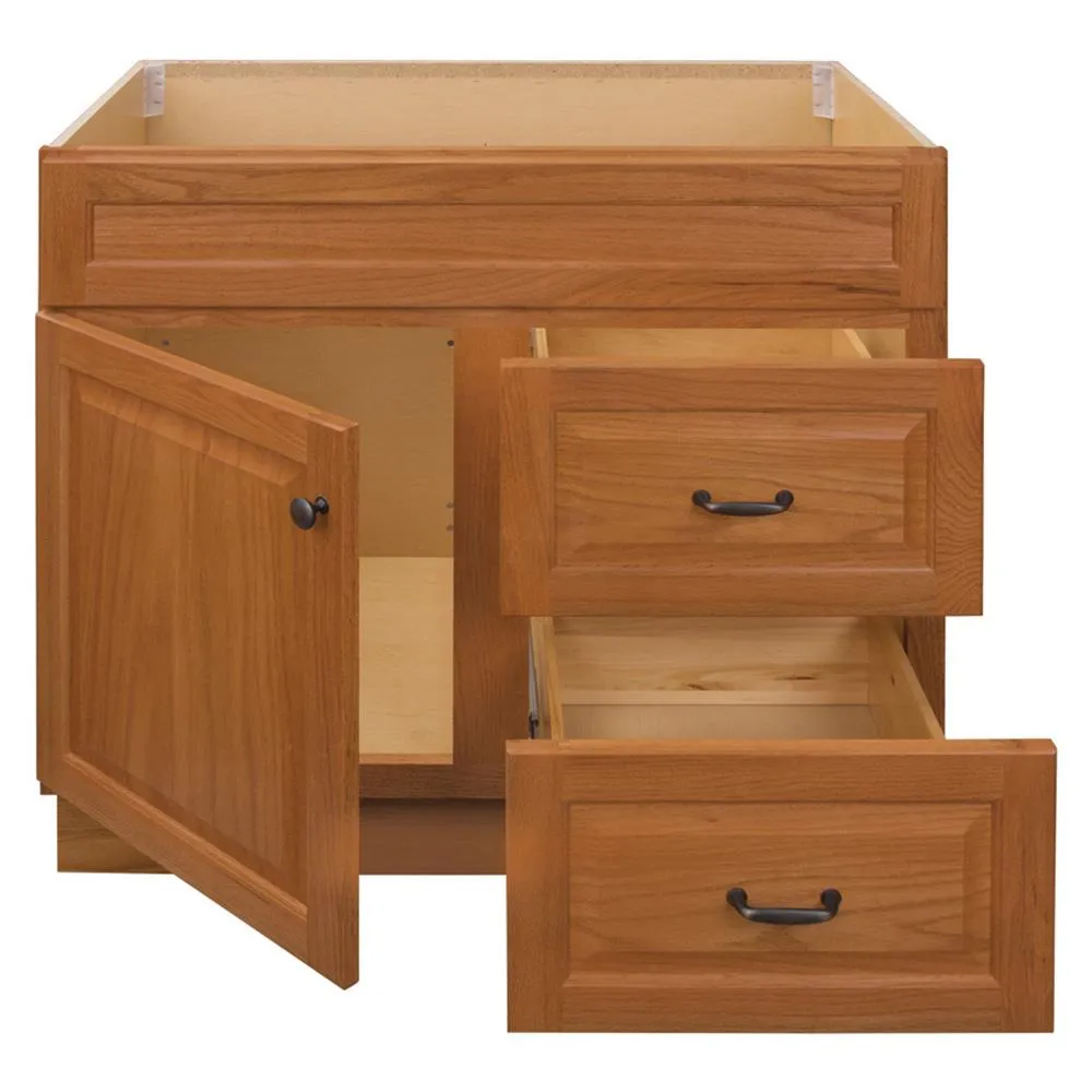 Project Source 36-in Golden Bathroom Vanity Base Cabinet without Top, photo 11 of 15
