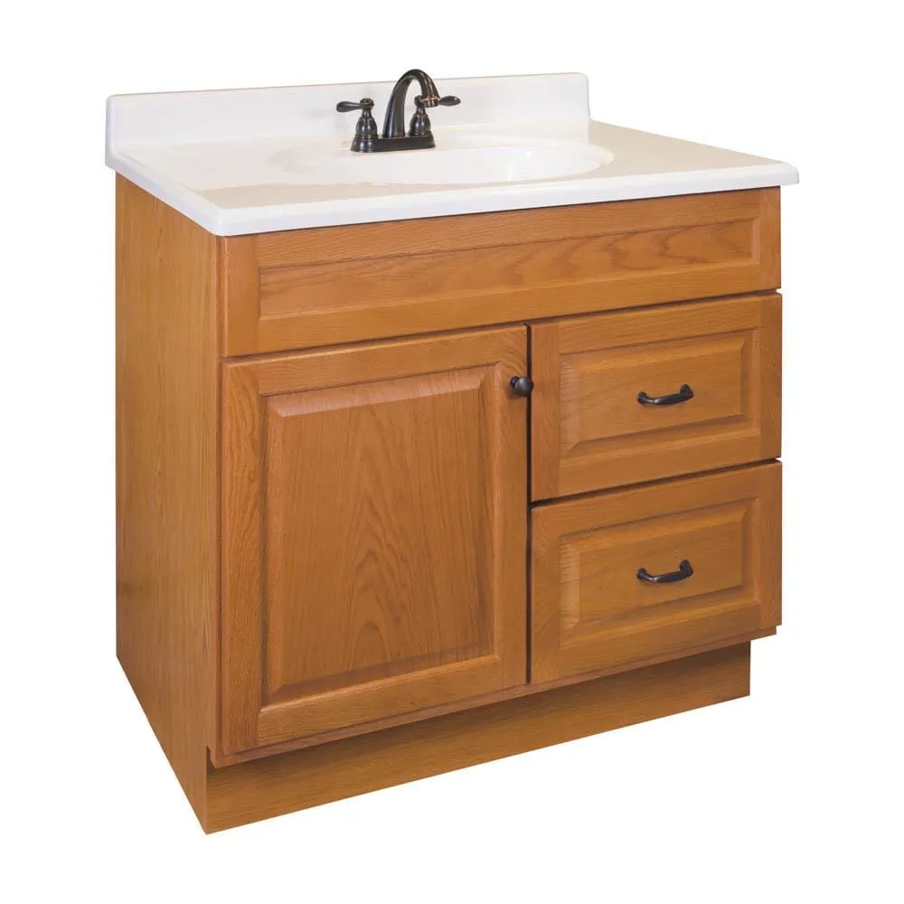 Project Source 36-in Golden Bathroom Vanity Base Cabinet without Top, photo 14 of 15