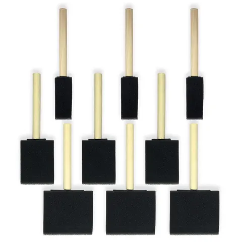9-Pack Foam Paint Brush Set
