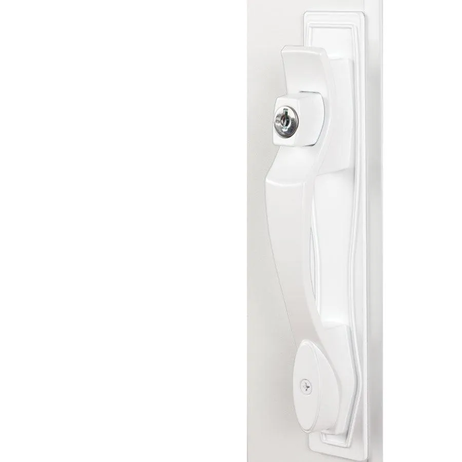 LARSON 36-in x 81-in White Mid-View Wood Core Storm Door, photo 5 of 7