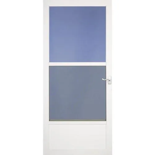 LARSON 34-in x 80-in White Mid-View Aluminum Storm Door, photo 5 of 5