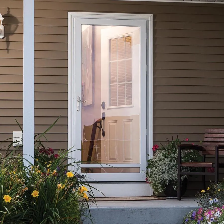 LARSON NuVent 36-in x 81-in Brown Full-View Aluminum Storm Door, photo 6 of 6
