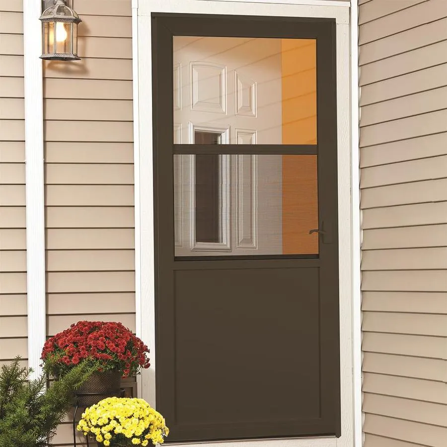 LARSON Northport 36-in x 81-in White High-View Aluminum Storm Door, photo 6 of 6