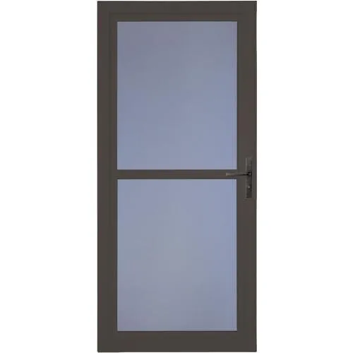 LARSON Tradewinds 36-in x 81-in Brown Full-View Aluminum Storm Door, photo 6 of 12