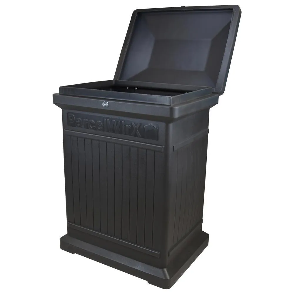 ParceWirx Premium Vertical Architectural Graphite Delivery Drop Box Hinged Lid with Swinging Latch for Locking, photo 5 of 11