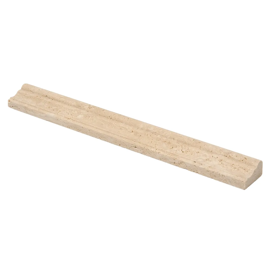 Satori Chiaro Natural Stone Travertine Chair Rail Tile (1-1/2-in x 12-in), photo 5 of 8
