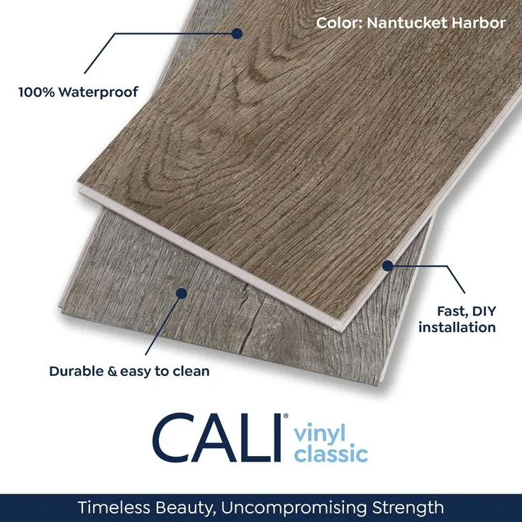 CALI Vinyl Pro Classic 10-Piece 7.12-in x 48-in Nantucket Harbor Luxury Vinyl Plank Flooring, photo 2 of 7