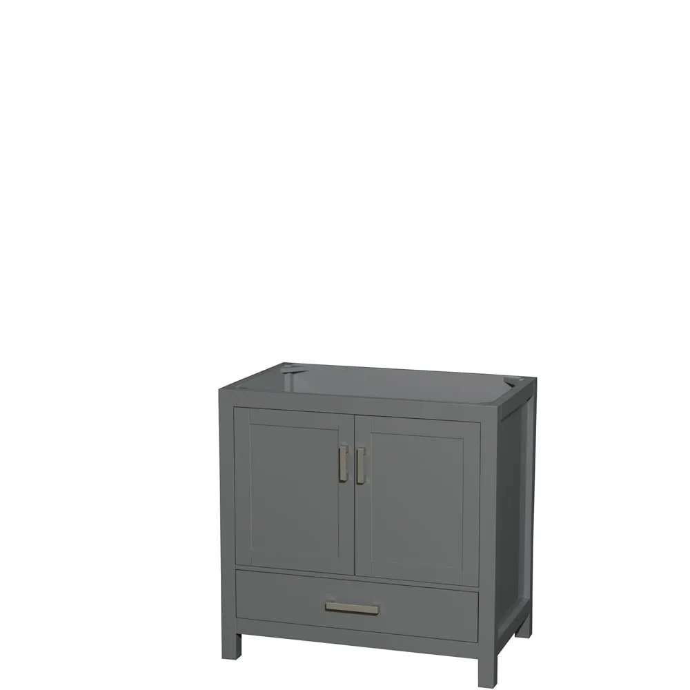 Wyndham Collection Sheffield 35-in Dark Gray Bathroom Vanity Cabinet, photo 2 of 2