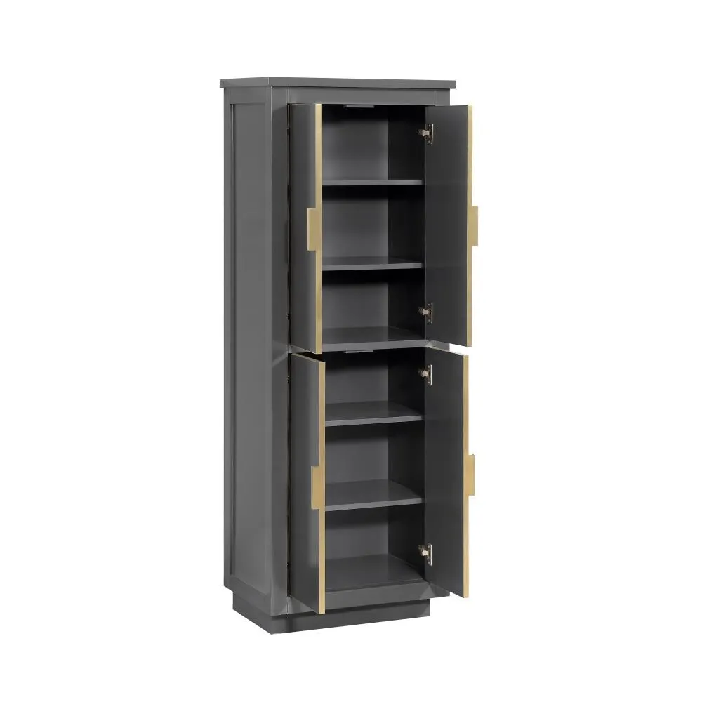 Avanity Allie/Austen 24-in x 65-in x 16-in Twilight Gray Wood Freestanding Linen Cabinet, photo 3 of 4