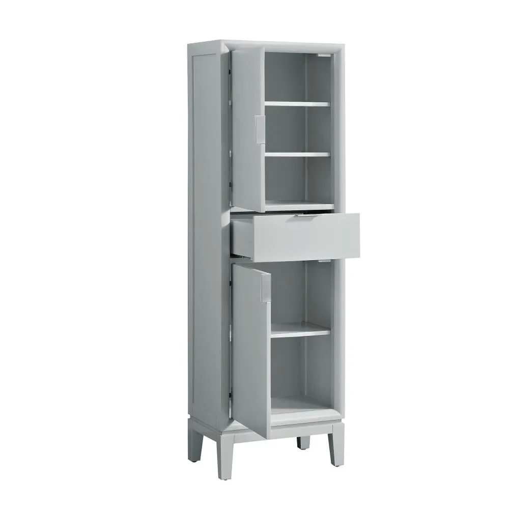 Avanity Emma 20-in W x 65-in H x 15-in D Dove Gray Plywood Freestanding Linen Cabinet, photo 8 of 9