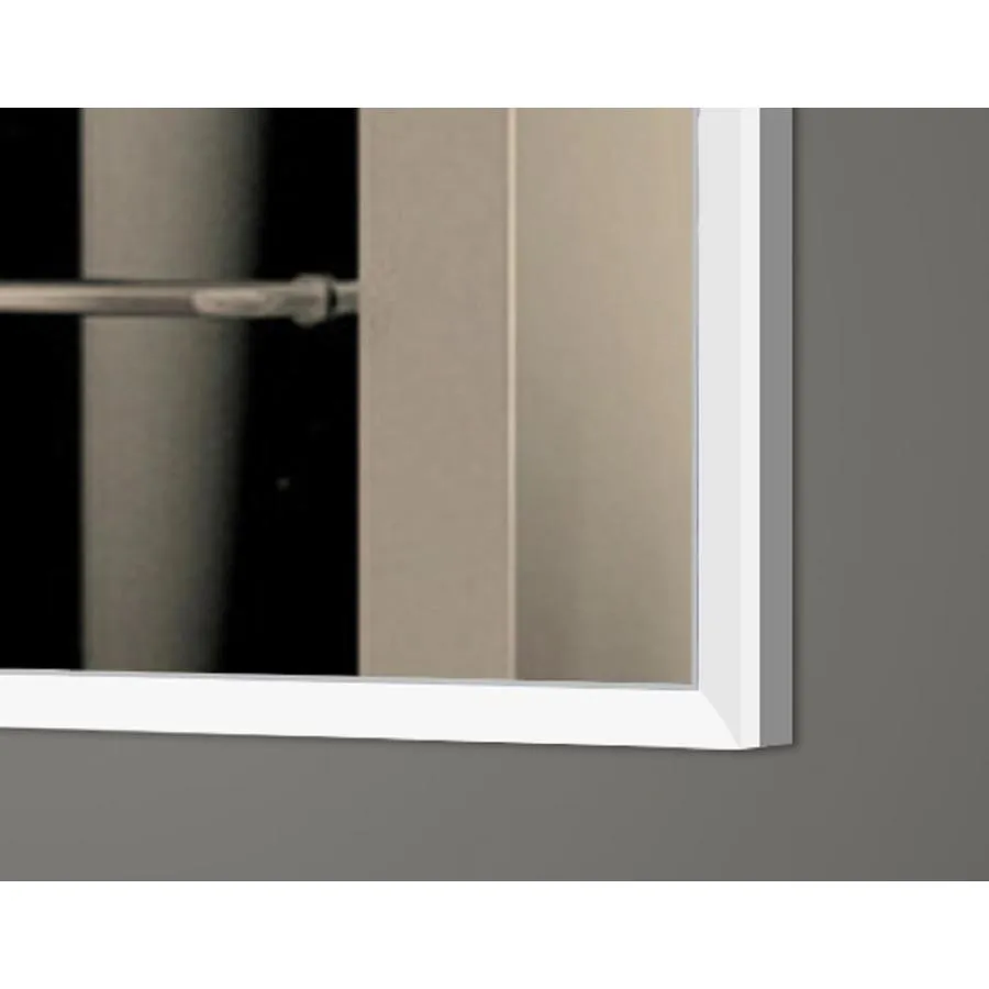 lighted IMPRESSIONS Kona 23.625-in x 27.625-in Rectangle Recessed Mirrored Medicine Cabinet with Outlet and Lights, photo 2 of 4