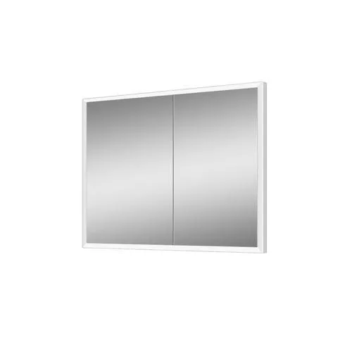 lighted IMPRESSIONS Kona 23.625-in x 27.625-in Rectangle Recessed Mirrored Medicine Cabinet with Outlet and Lights, photo 4 of 4