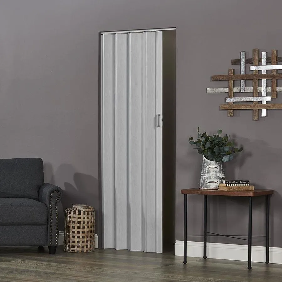 Spectrum Oakmont 48-in x 96-in White Vinyl Accordion Door (Hardware Included), photo 7 of 8