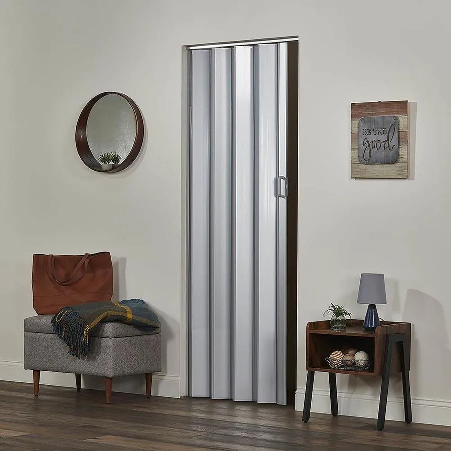 Spectrum Oakmont 48-in x 96-in White Vinyl Accordion Door (Hardware Included), photo 8 of 8