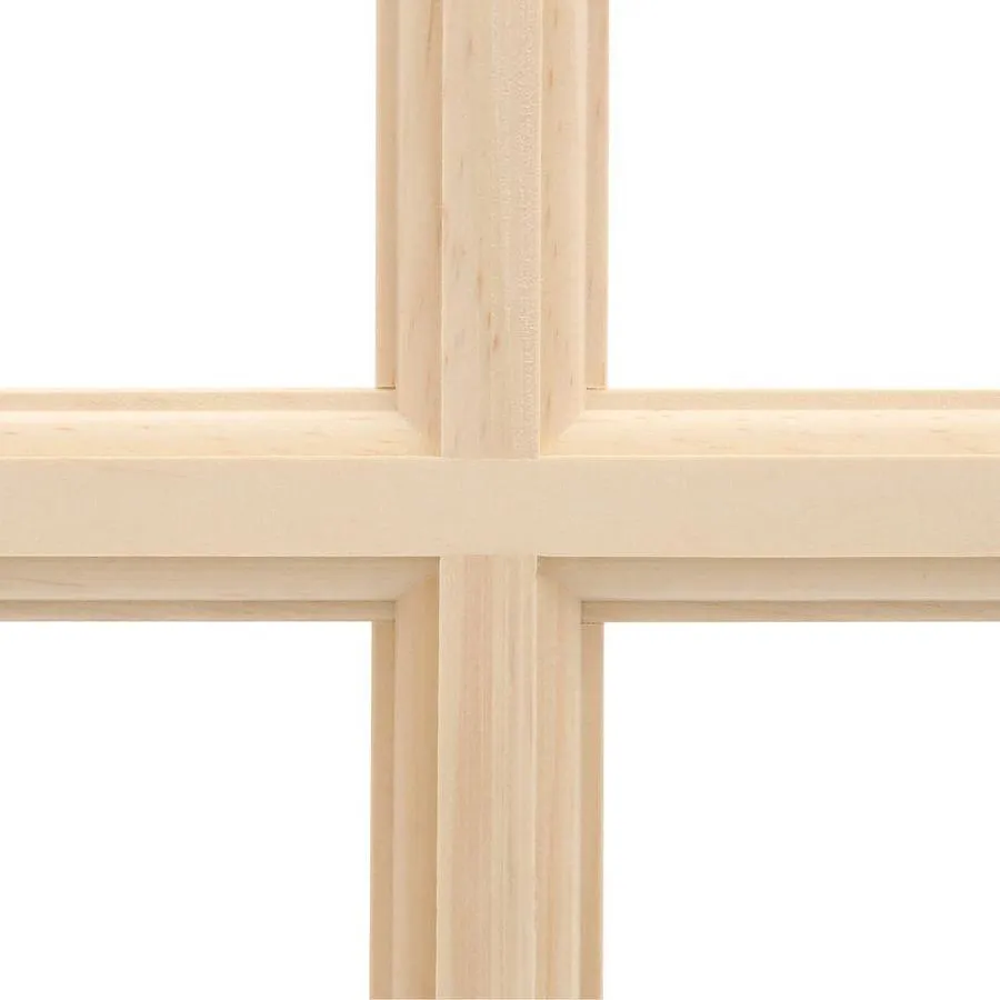Pinecroft Williamsburg 32-in x 80-in Unfinished Pine Wood 2-Panel Square Clear Glass Unfinished Pine Wood Bifold Door (Hardware Included), photo 3 of 5
