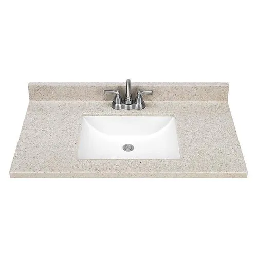 37-in Dune Solid Surface Bathroom Vanity Top, photo 6 of 7