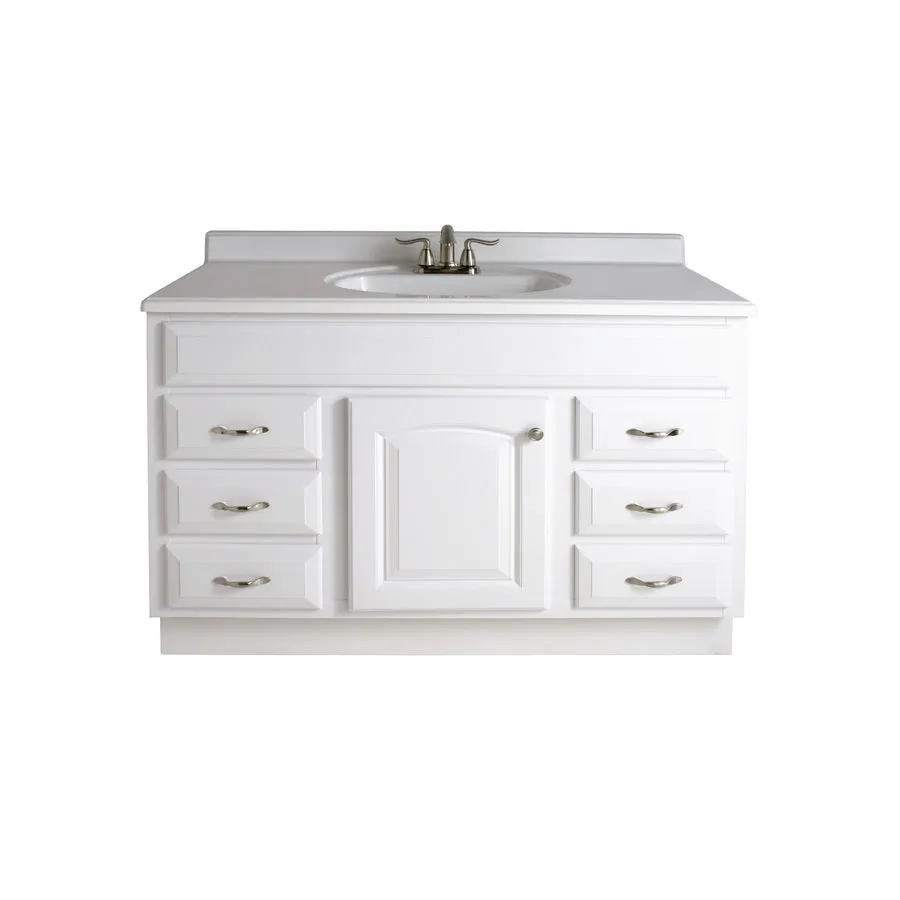 49-in White Cultured Marble Bathroom Vanity Top, photo 10 of 11
