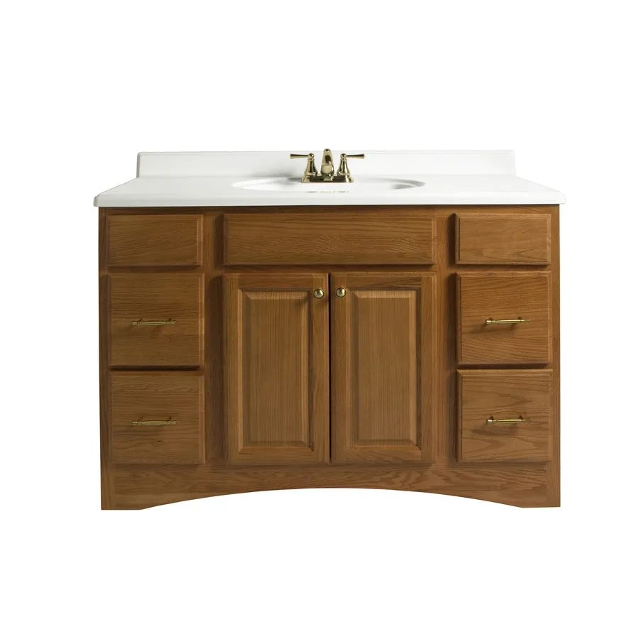 49-in White Cultured Marble Bathroom Vanity Top, photo 9 of 11
