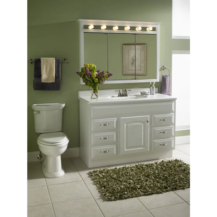 49-in White Cultured Marble Bathroom Vanity Top, photo 2 of 11