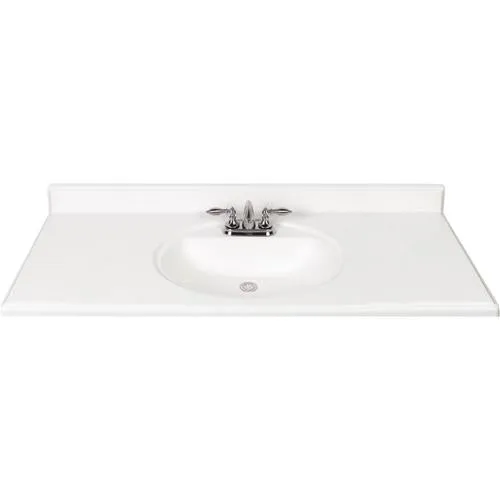 49-in White Cultured Marble Bathroom Vanity Top, photo 11 of 11