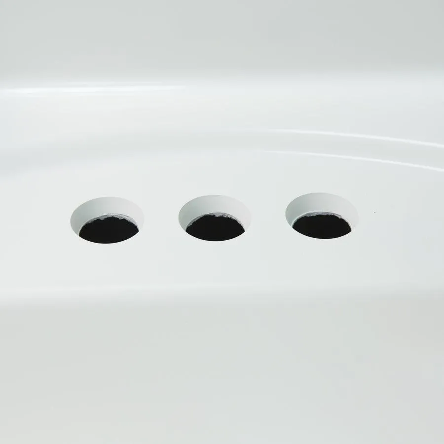 61-in White Cultured Marble Double Sink Bathroom Vanity Top, photo 9 of 11