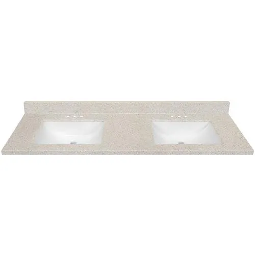 61-in Dune Solid Surface Bathroom Vanity Top, photo 6 of 7