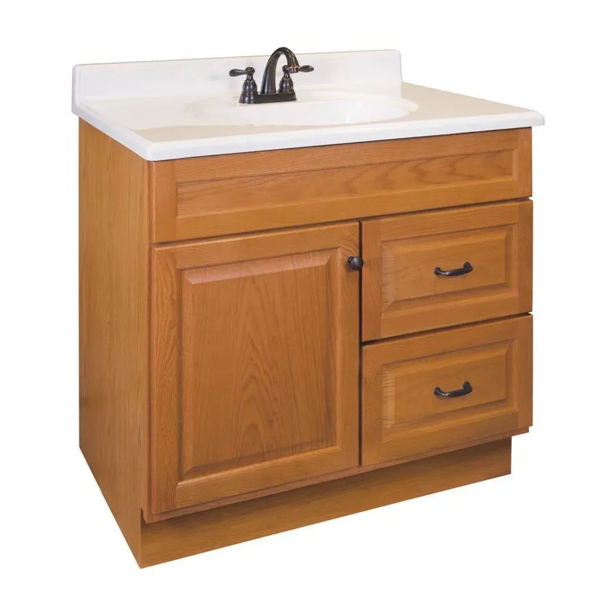 Project Source 36-in Golden Bathroom Vanity Base Cabinet without Top, photo 5 of 15