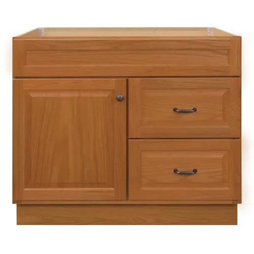 Project Source 36-in Golden Bathroom Vanity Base Cabinet without Top, photo 6 of 15