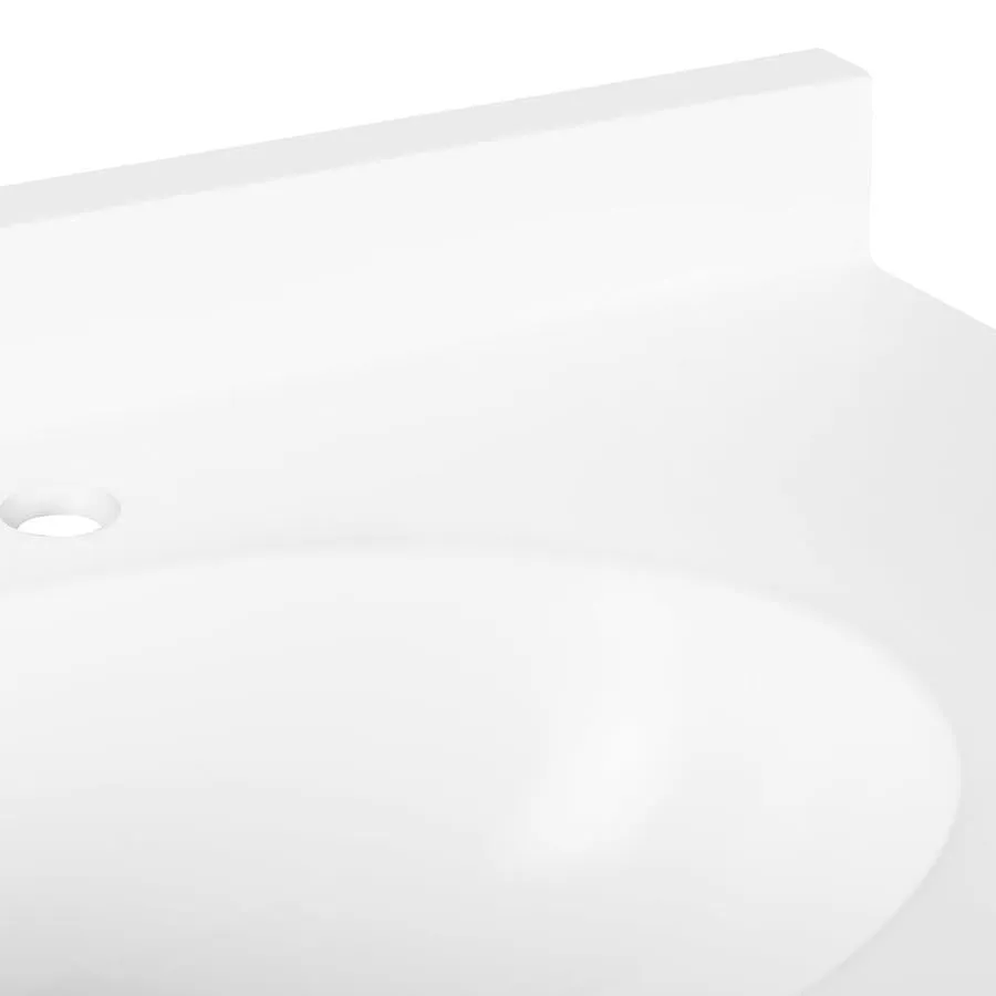 Style Selections Ellenbee 30-in White Single Sink Bathroom Vanity with White Cultured Marble Top, photo 10 of 15